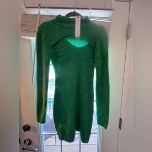 Beautiful Green Olive & Oak Sweater Dress Size L New W/Tags